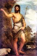 TIZIANO Vecellio St. John the Baptist er oil painting on canvas